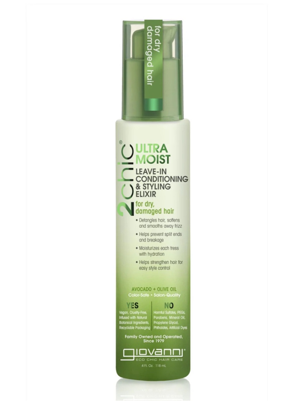 2CHIC ULTRA-MOIST LEAVE-IN CONDITIONING & STYLING ELIXIR avocado & olive oil